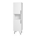 Designed To Furnish 17.51 in. Beekman Narrow Bookcase Cabinet with 5 Shelves, White DE3597695